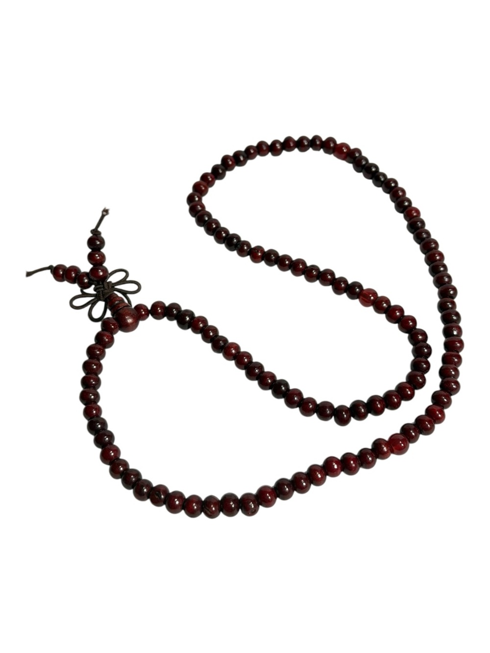Dark Red Sandalwood Buddhist Prayer Mala 108 Beads Meditation